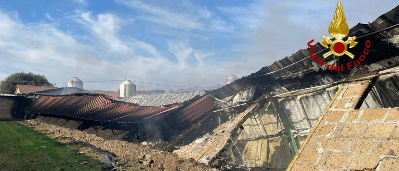 Crollata parte della struttura, in corso l'intervento dei vigili del fuoco