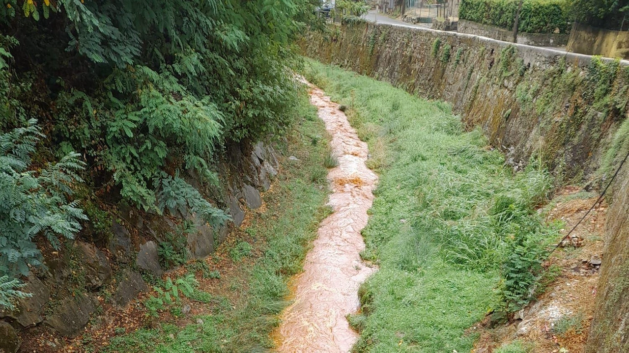 Le acque color marrone del torrente Baccatoio da tempo impensieriscono i residenti della zona e Nicola Conti chiede la soluzione