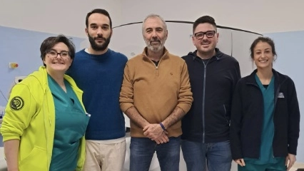 Il dr. Pasquale Petruzzi (al centro) con la sua equipe: il dr. Nico Attempati e il dr. Antonio Di Finizio