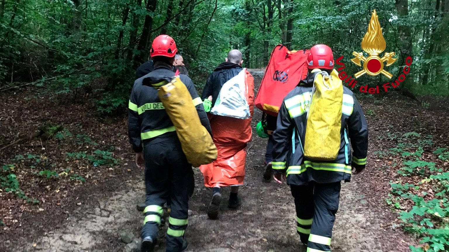 Uno dei due interventi dei vigili del fuoco