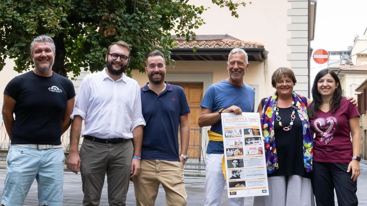 I partecipanti alla presentazione del progetto «Piazzetta Live» in piazzetta Madonna della Quiete