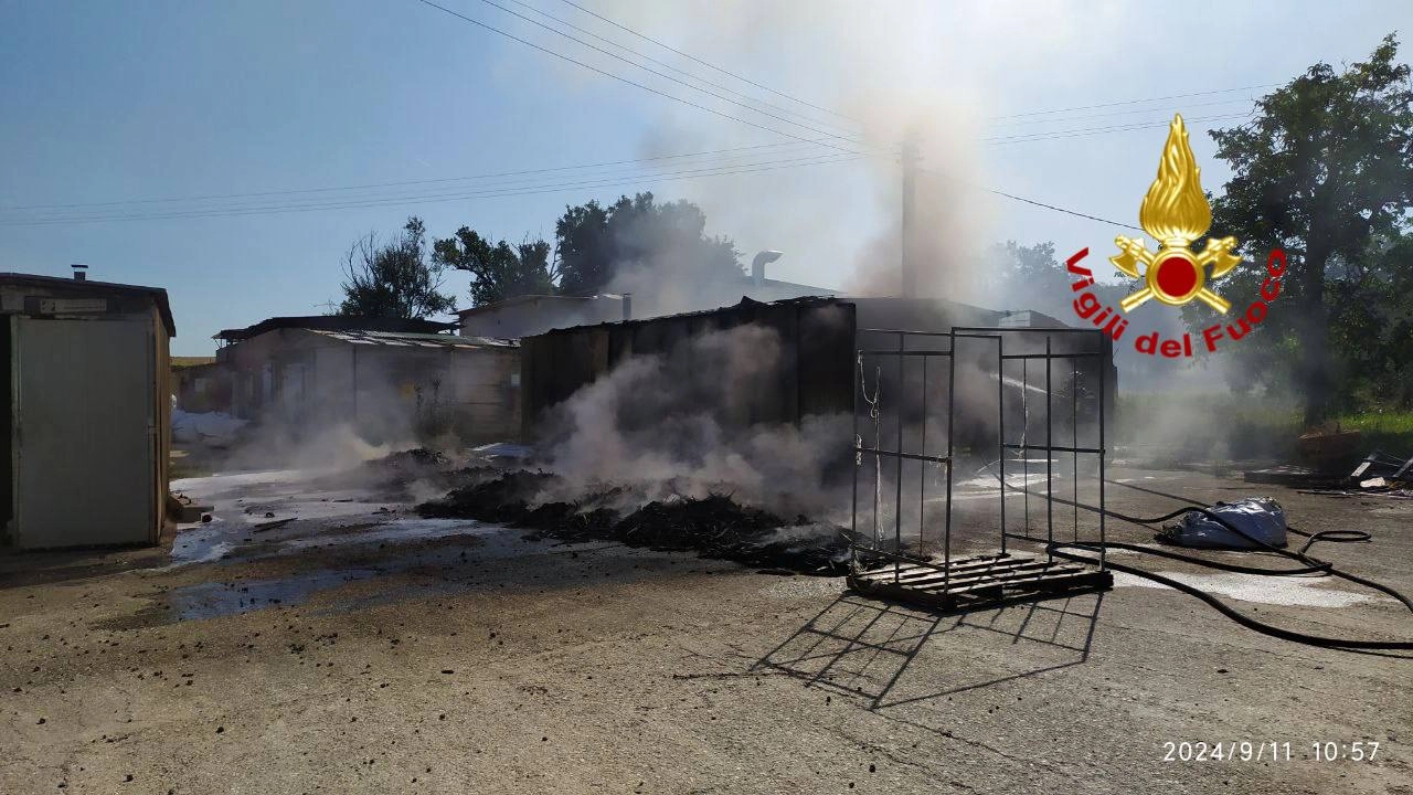 Vasto incendio a Bettona