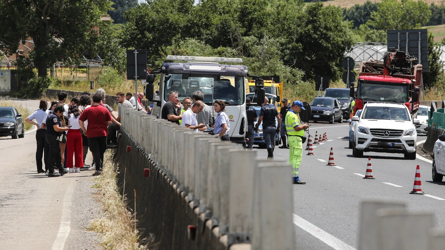 Il luogo dell'incidente (foto Crocchioni)