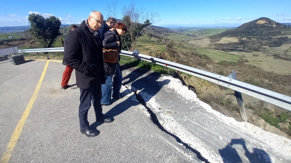 Il punto in cui si è verificata la frana