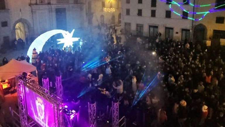 La festa in piazza a Montevarchi