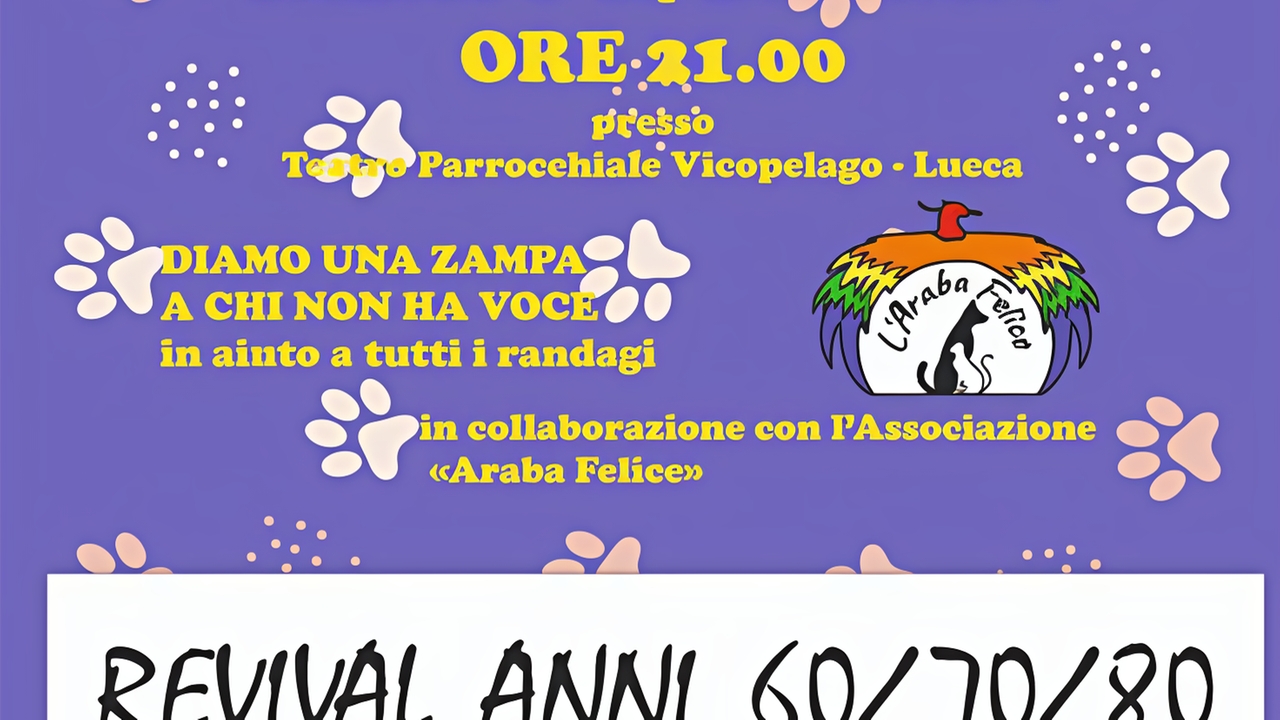 “Diamo una zampa  a chi non ha voce“. Show per aiutare i randagi