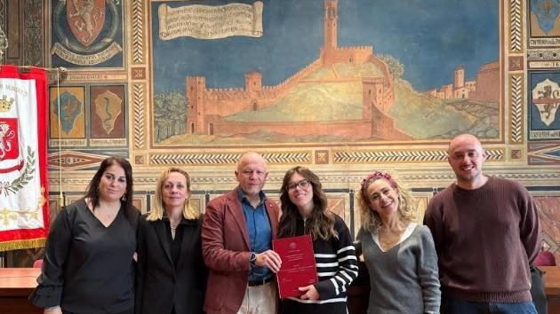 La dottoressa Marta Bertini con gli amministratori di San Miniato