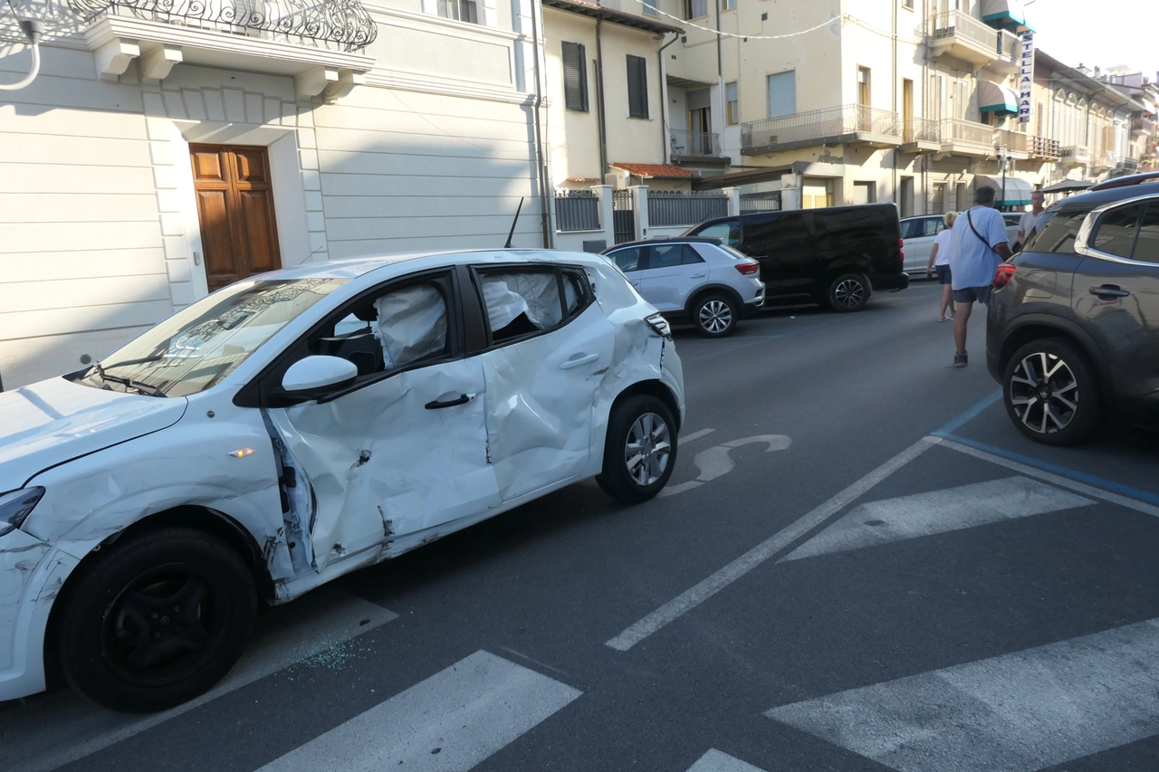 L'auto coinvolta nell'incidente (Foto Umicini)