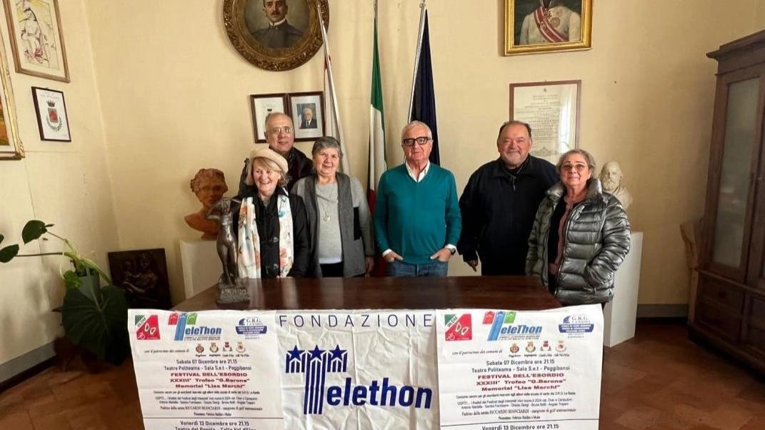 Alla presentazione il sindaco Piero Pii, il responsabile Telethon per la Valdelsa Fabrizio Baldini, la Presidente della U.I.L.D.M. di Firenze, Anna Rontini