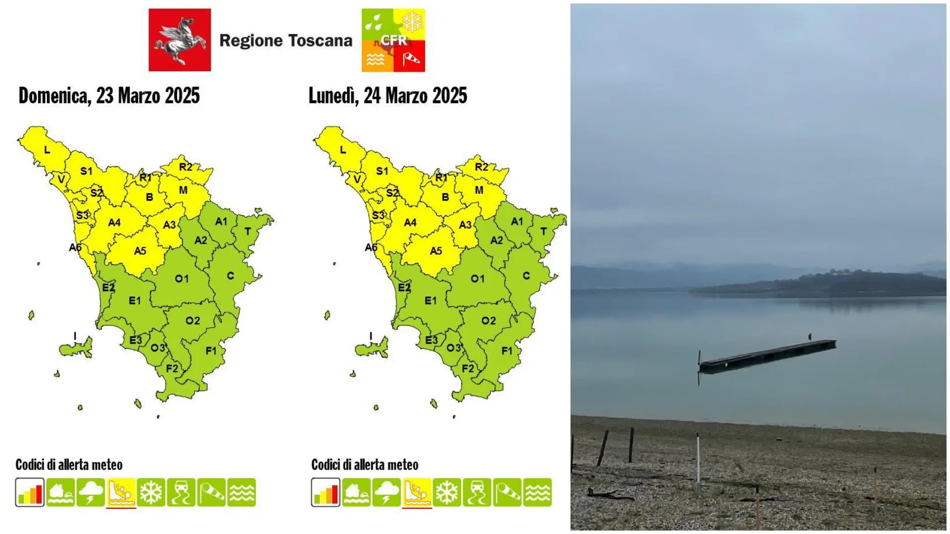 Meteo Toscana, due giorni di tregua poi torna la pioggia. Resta l’allerta gialla