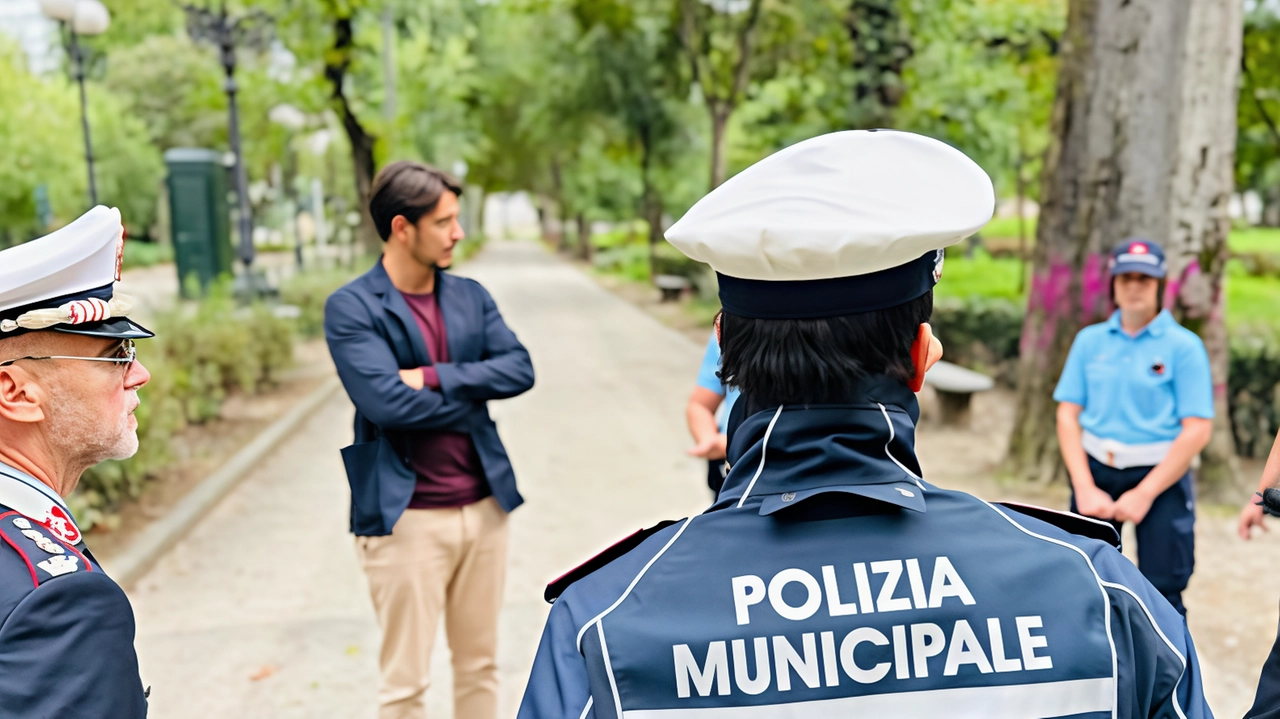 L’assessore alla sicurezza Andrea Giorgio con la Pol-Cascine