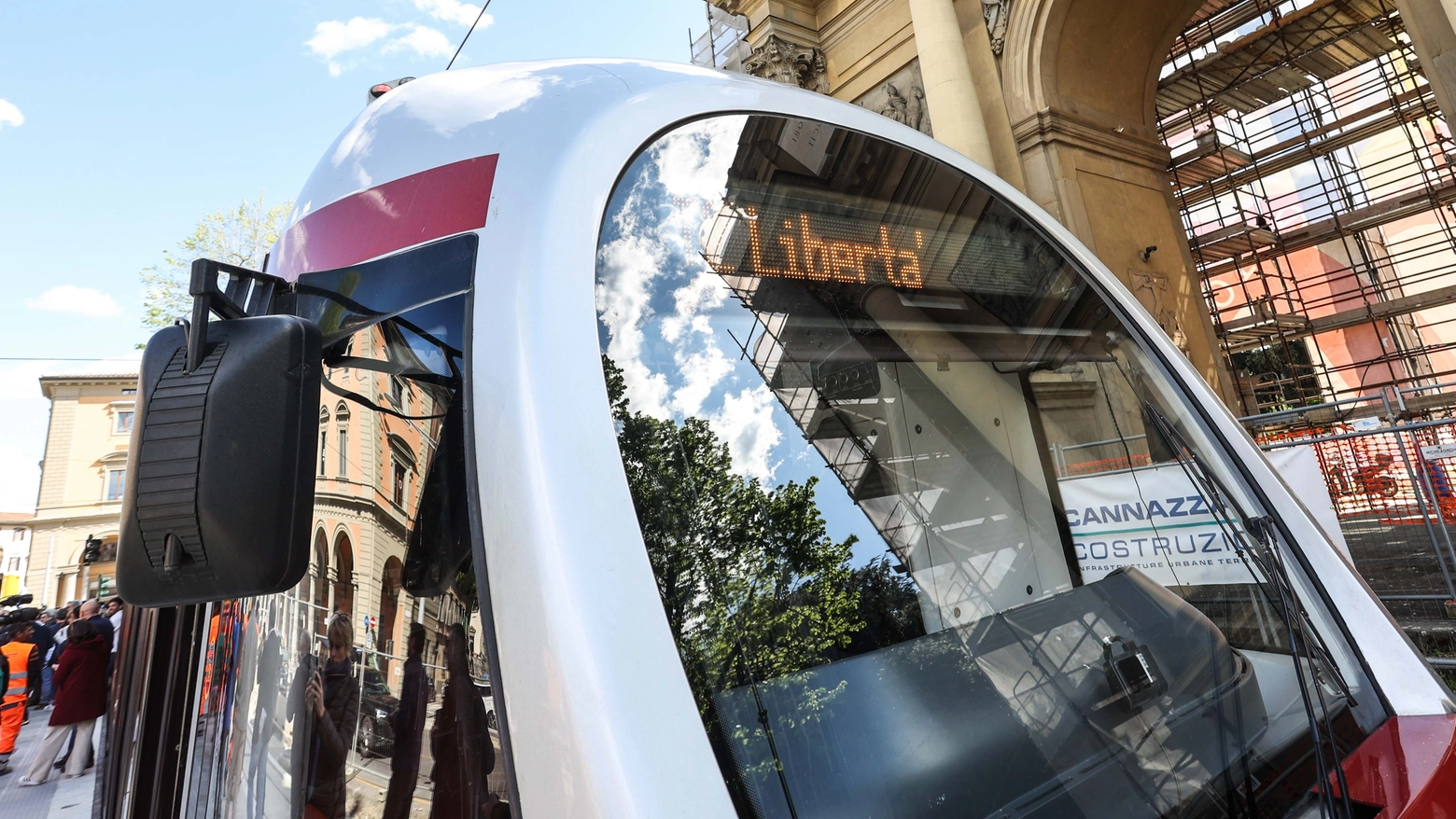 Tramvia, prosegue il cantiere (Foto Giuseppe Cabras/New Press Photo)