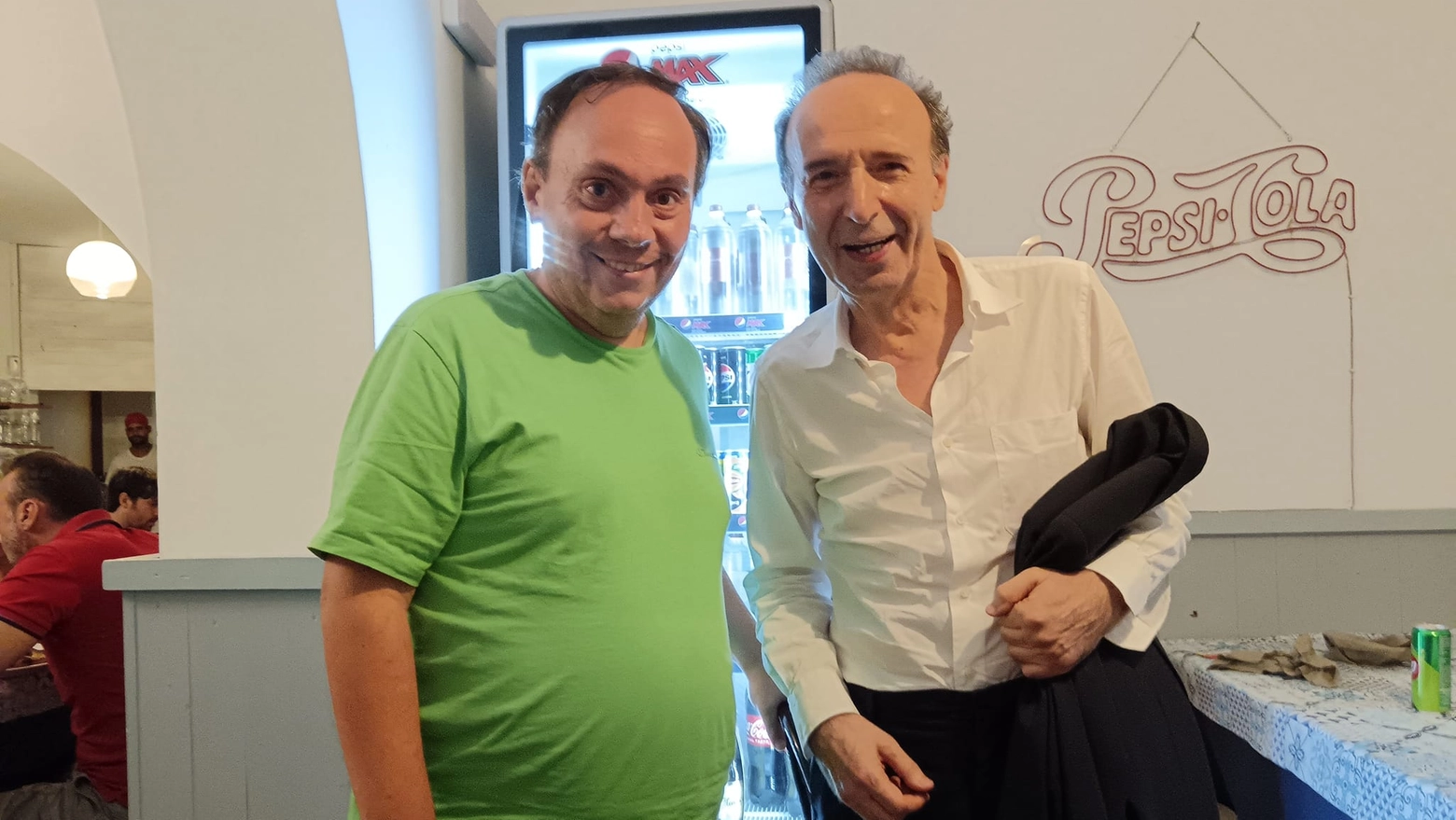 Roberto Benigni e don Sergio Cristo