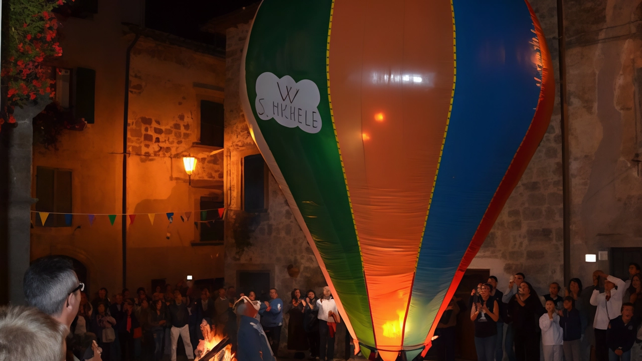 Anche quest’anno a Santa Fiora in occasione della «Festa di San Michele» da piazza Garibaldi si solleverà il pallone aerostatico