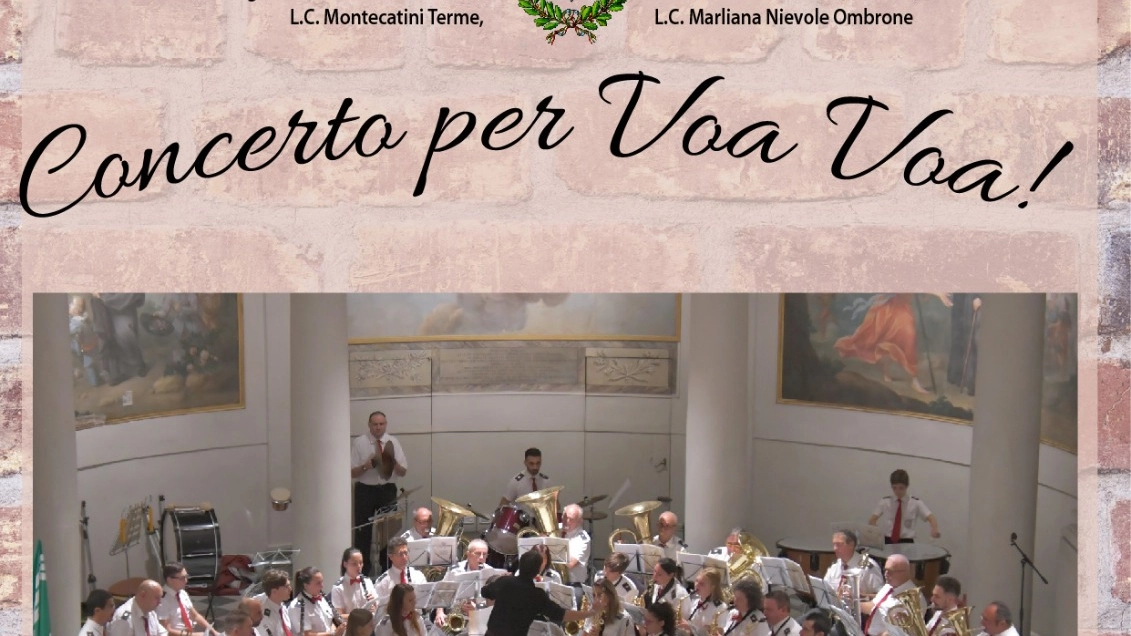 Venerdì 15 novembre alle 21,30 il Teatro Yves Montand di Monsummano Terme ospiterà lo spettacolo del Corpo Musicale “Giuseppe Verdi” di Fognano. Il ricavato sarà interamente destinato all’associazione Voa Voa Amici di Sofia APS, impegnata da anni nel sostegno alle famiglie colpite da patologie rare orfane di cure