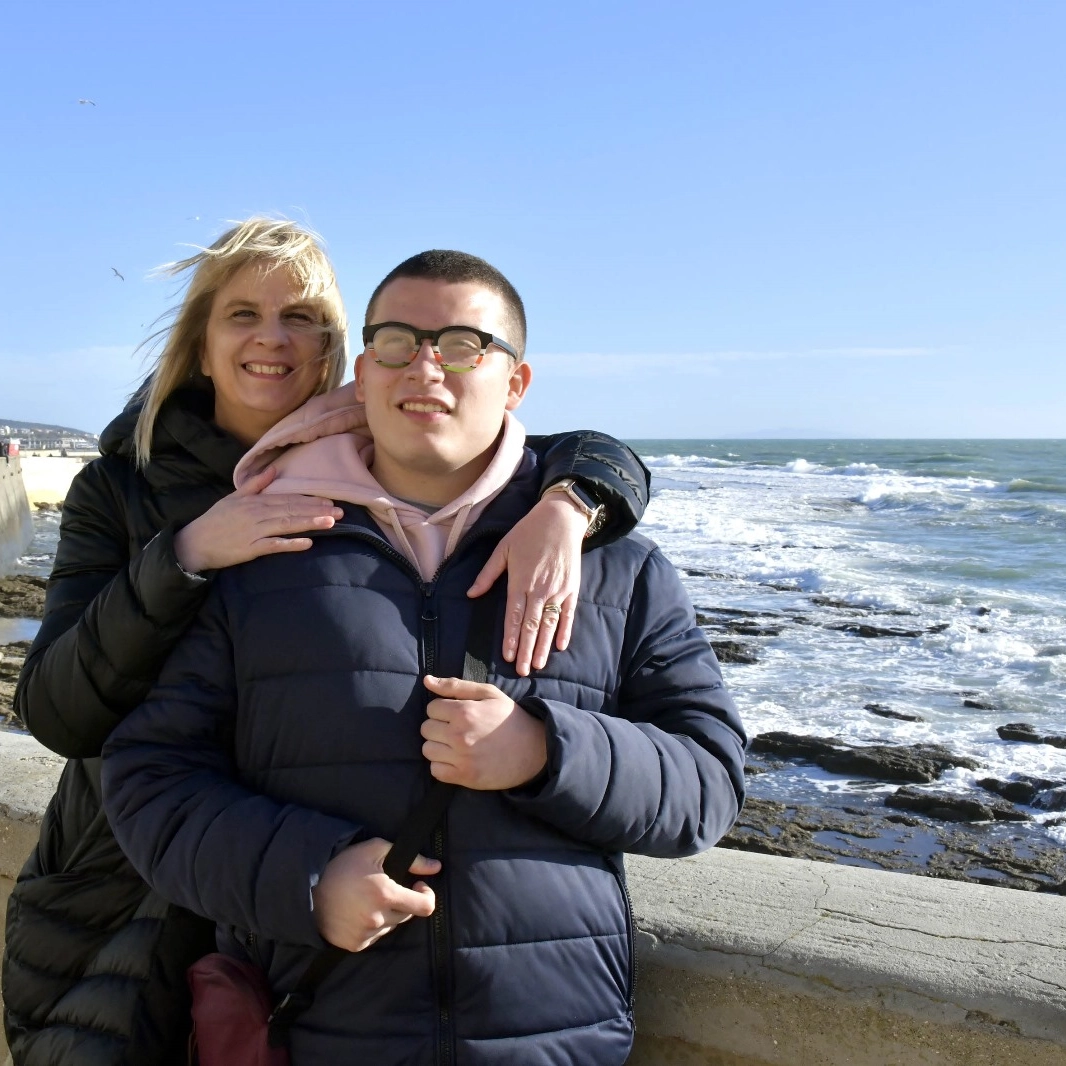 Matteo Simoncini con la mamma Claudia Leone