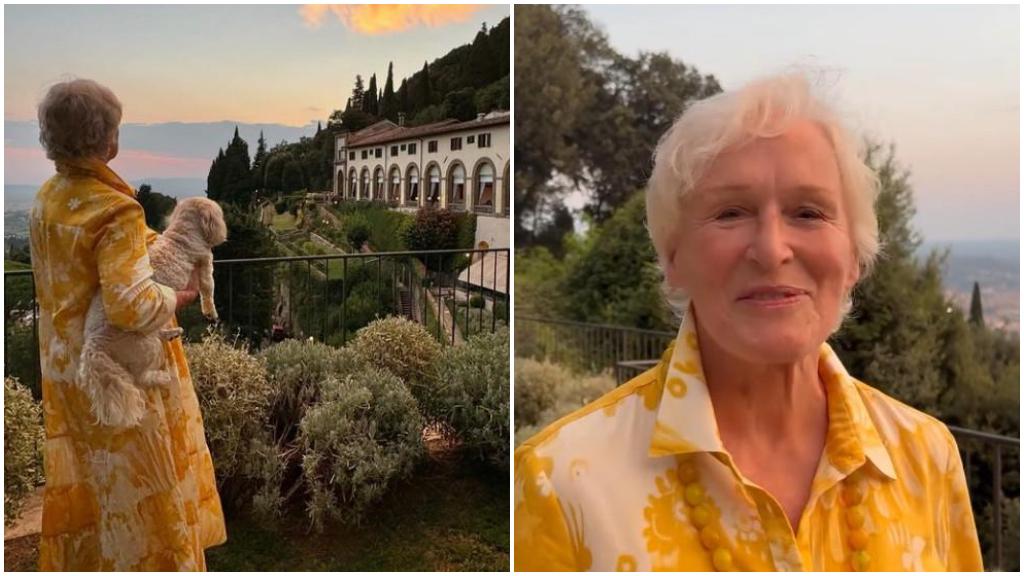 Glenn Close a Firenze. L’attrice e la vista mozzafiato sulla città, “La vacanza di una vita”