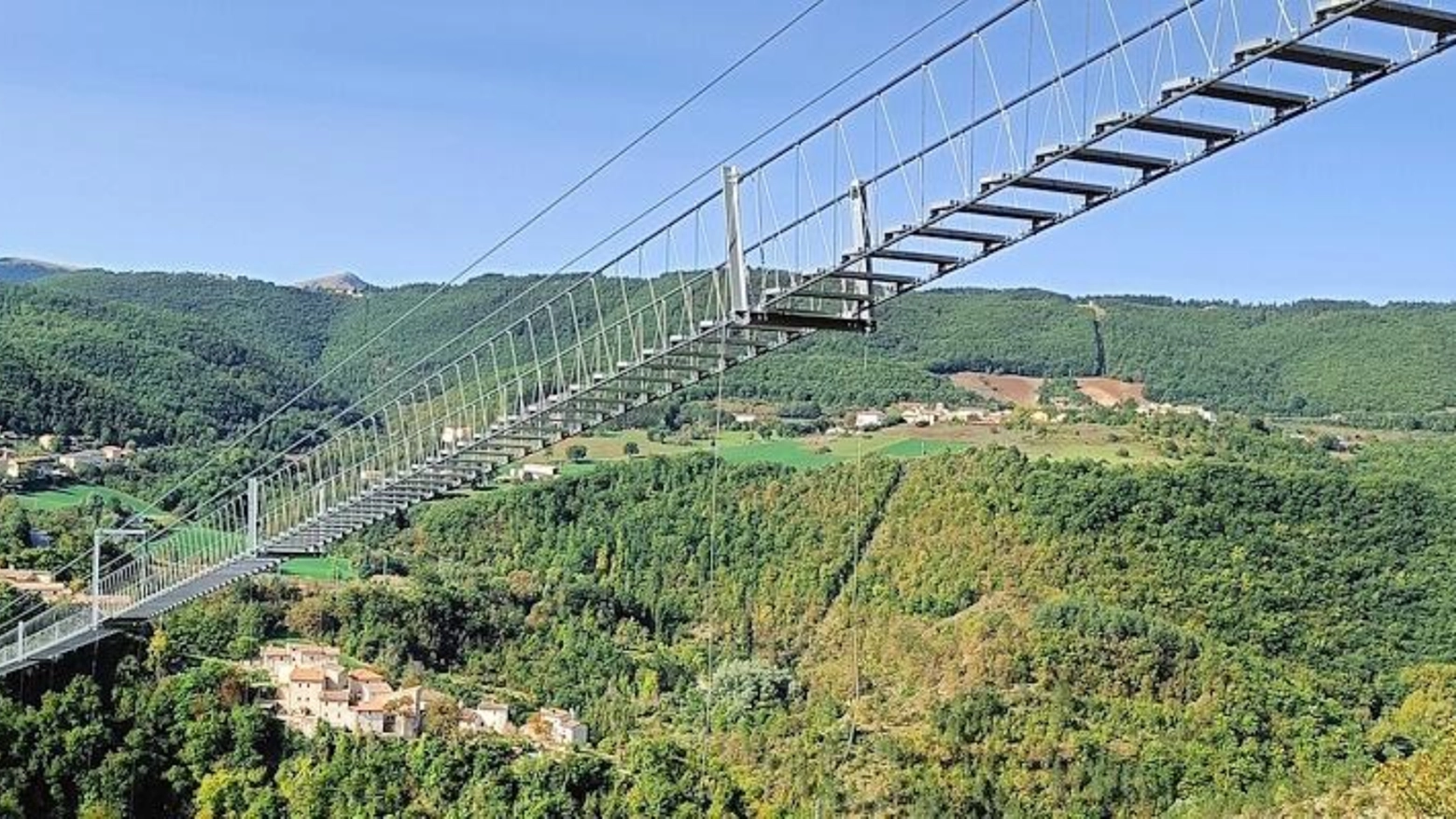 Il ponte tibetano di Sellano in Umbria