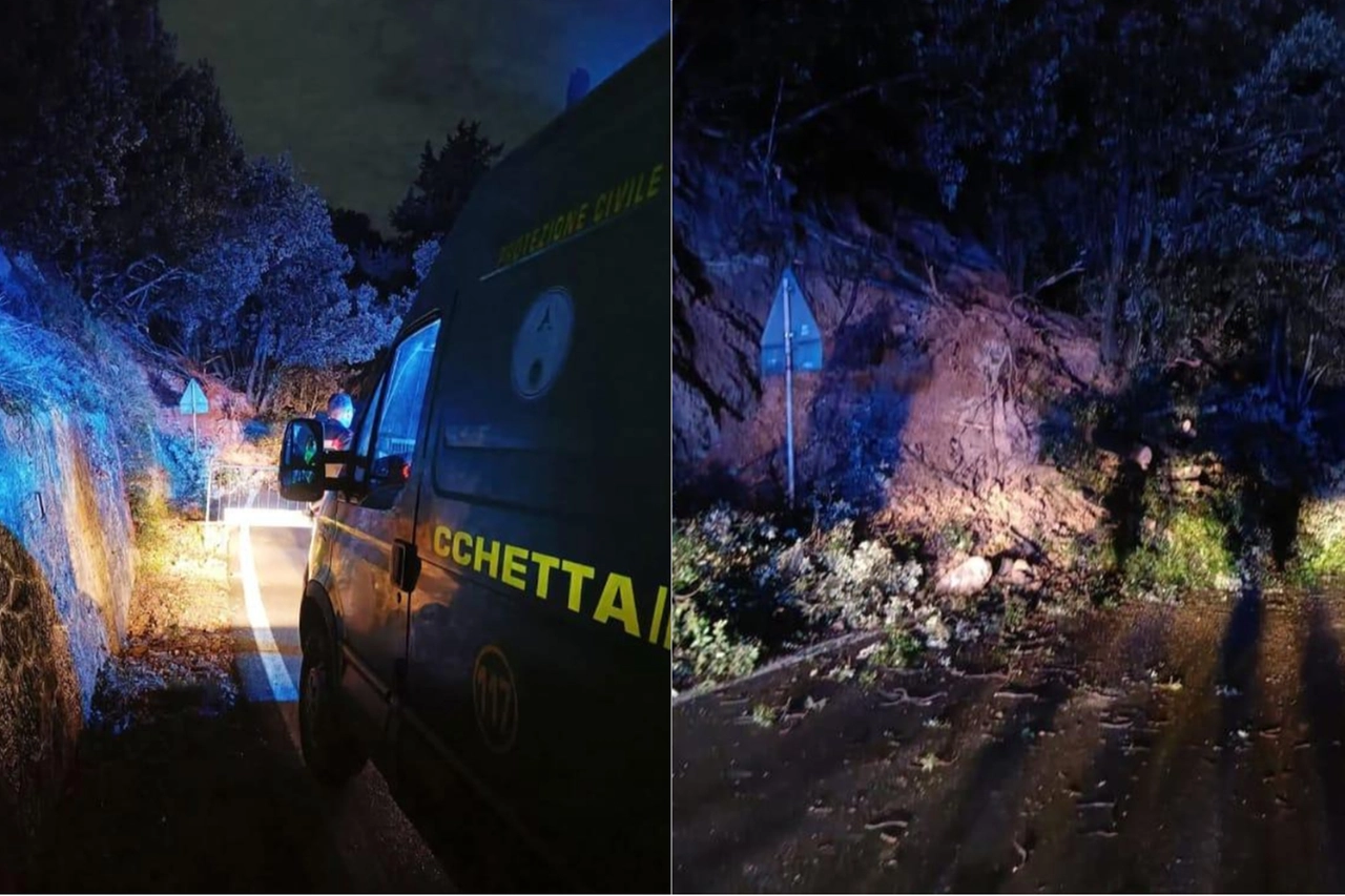 La frana a Cala Piccola