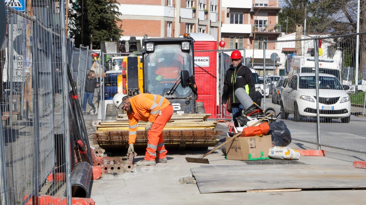 Lavori stradali a San Giusto