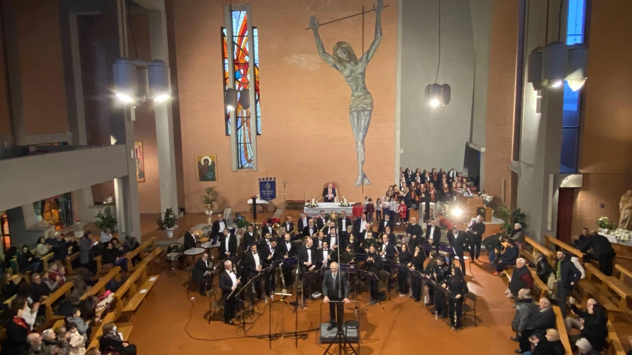 Un concerto della Filarmonica nella chiesa di Vignole