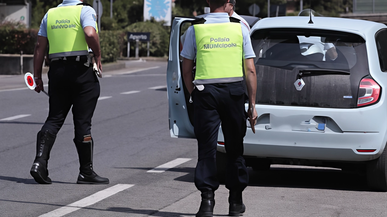 Agenti di polizia municipale in una immagine di archivio