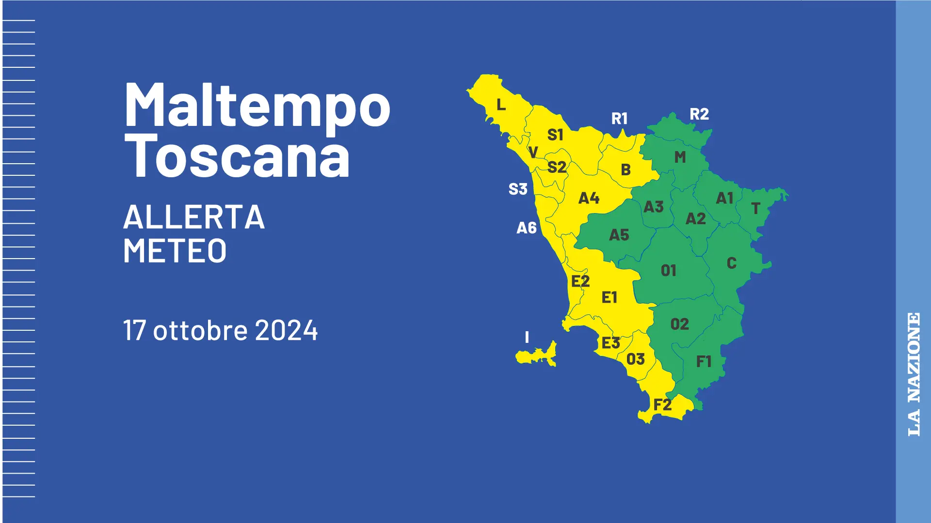 Allerta meteo in Toscana, arriva una forte perturbazione