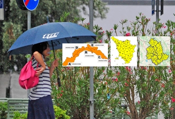 Allerta meteo gialla in Toscana e Umbria, arancione in Liguria. In arrivo temporali, vento e grandinate