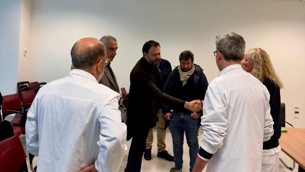 Vittorio Fantozzi durante il recente incontro con gli operatori ospedalieri