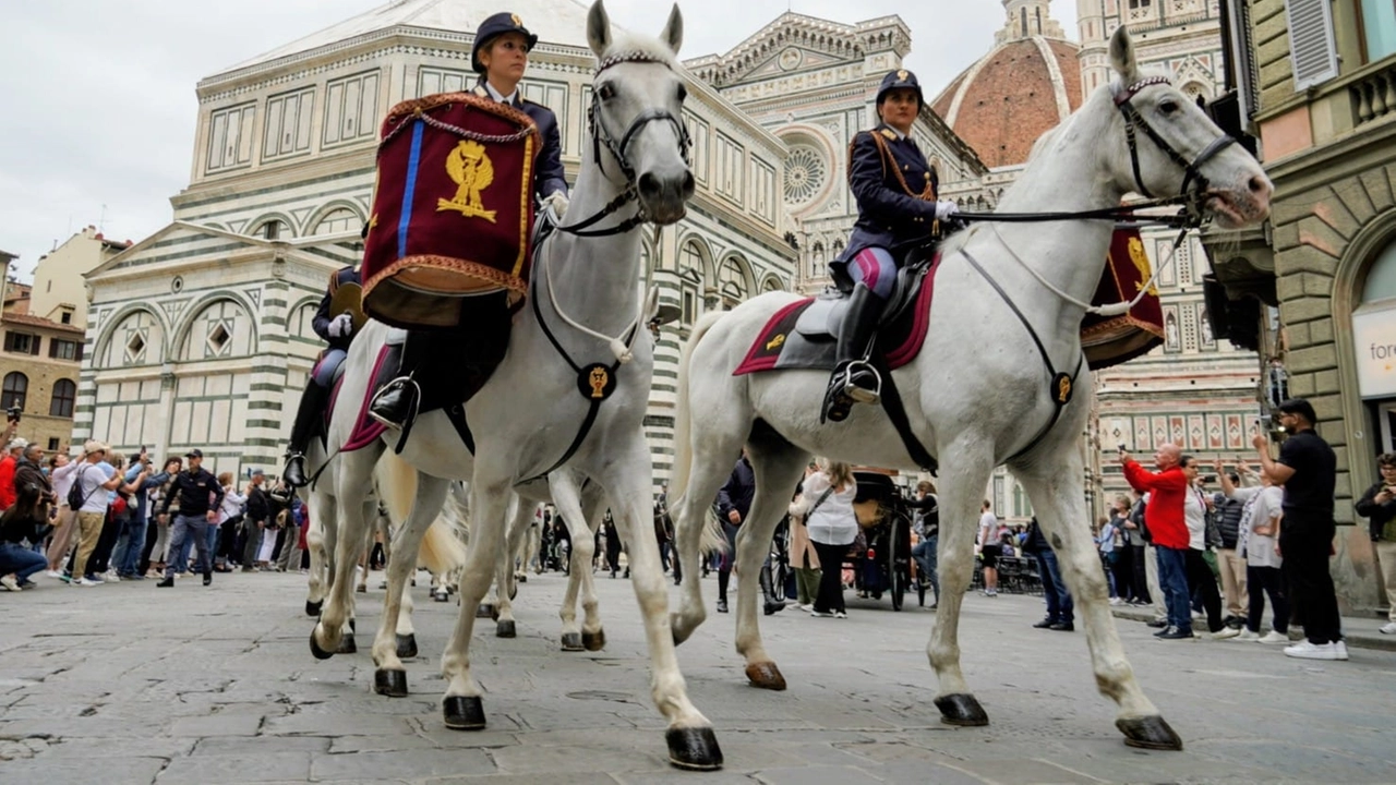 La fanfara a cavallo della polizia