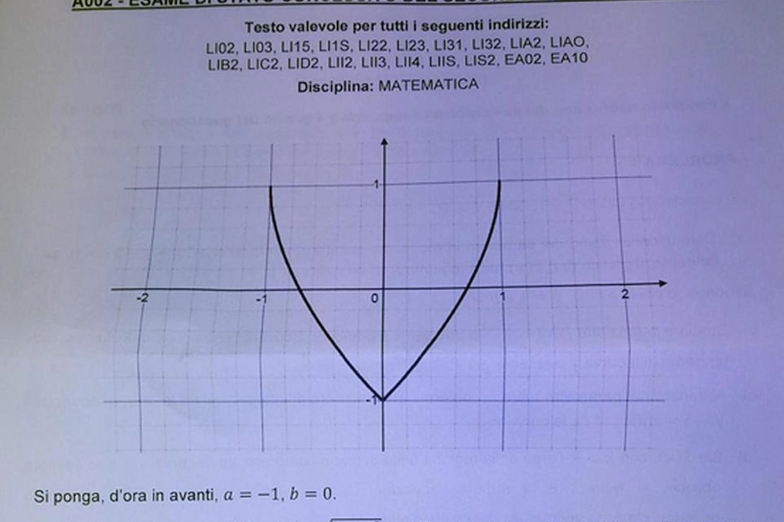 Due problemi e otto quesiti per la seconda prova scritta del liceo scientifico (Ansa)