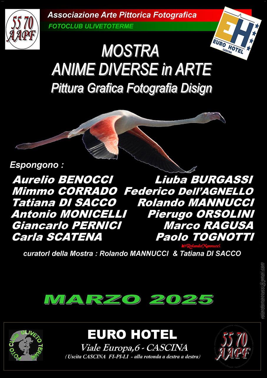 L'edizione "marzo 2025" di "Anime Diverse in Arte" a Cascina