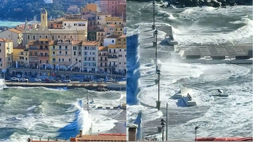 L’Argentario nella morsa del vento. Le spettacolari immagini da Porto Santo Stefano