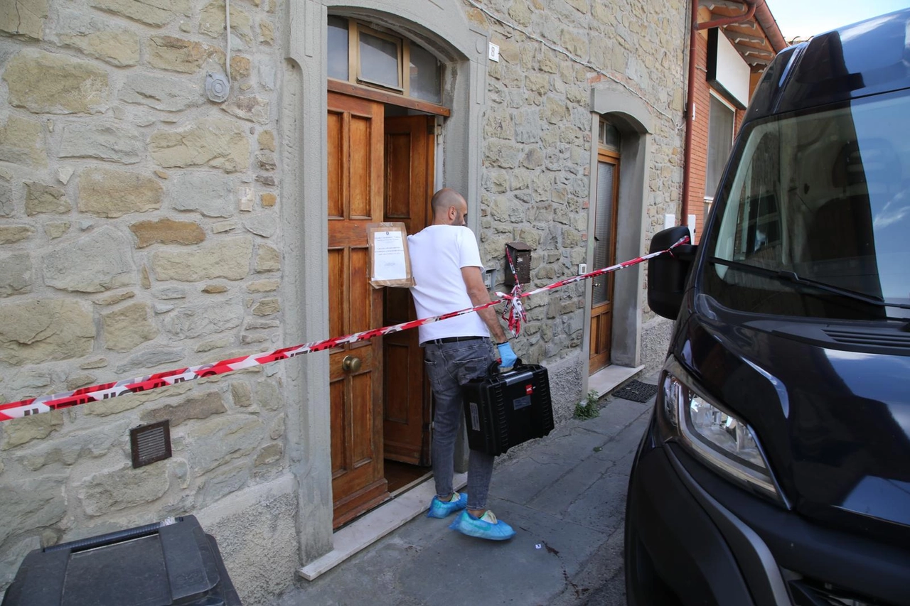 L'abitazione transennata (Foto Crocchioni)