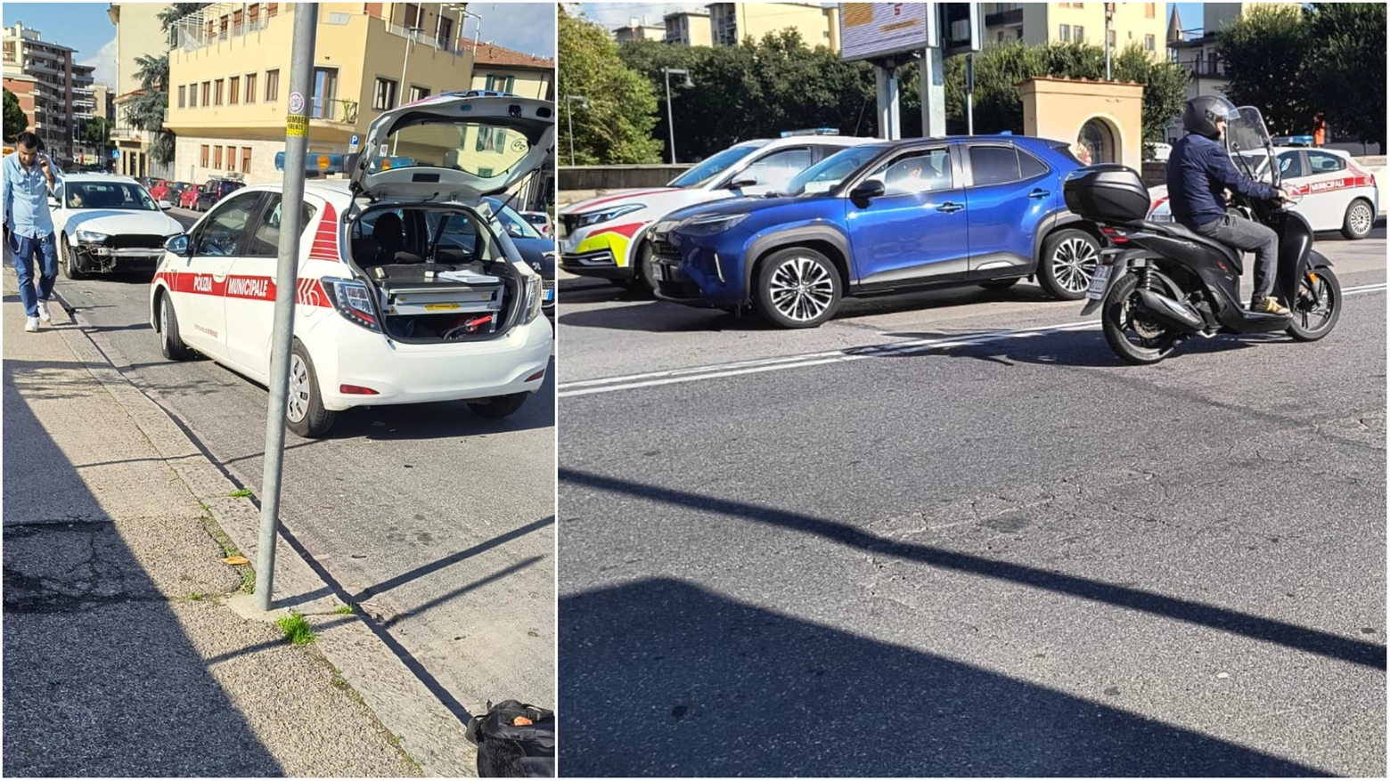 È successo in via Baracca. Sul posto la polizia municipale per i rilievi e gestire la viabilità del traffico fortemente rallentato