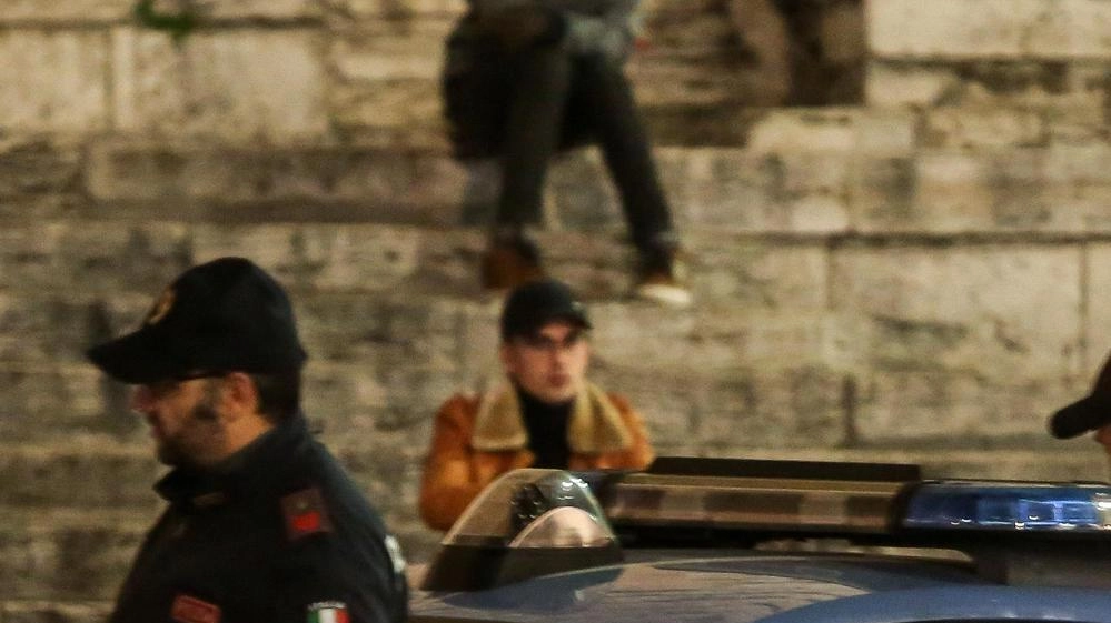 Polizia all’opera nel cuore del centro storico di Perugia