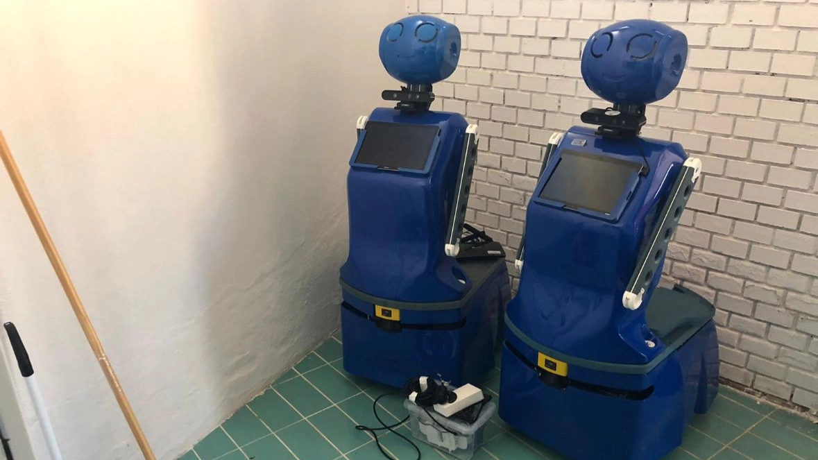 I due Robocam qui quando erano nello sgabuzzino all’Anfiteatro di Santa Lucia