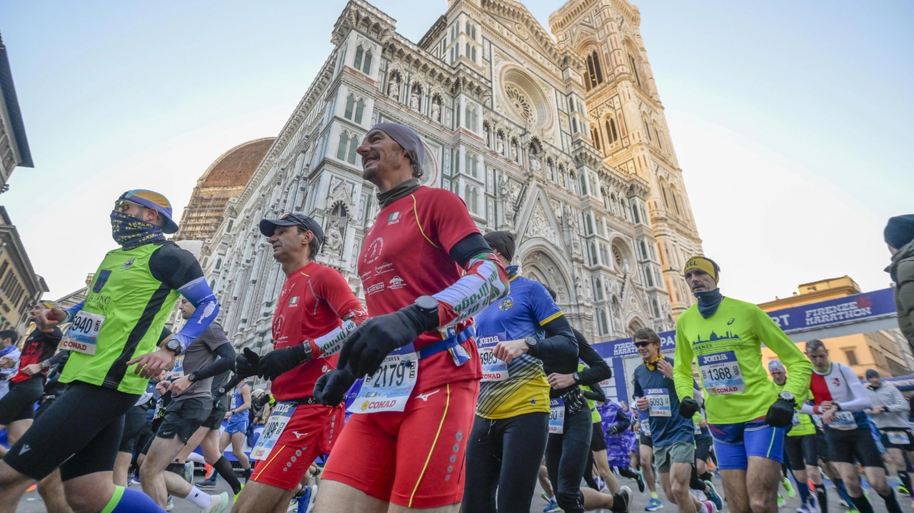 Un momento dell’ultima edizione della Firenze Marathon nel novembre scorso