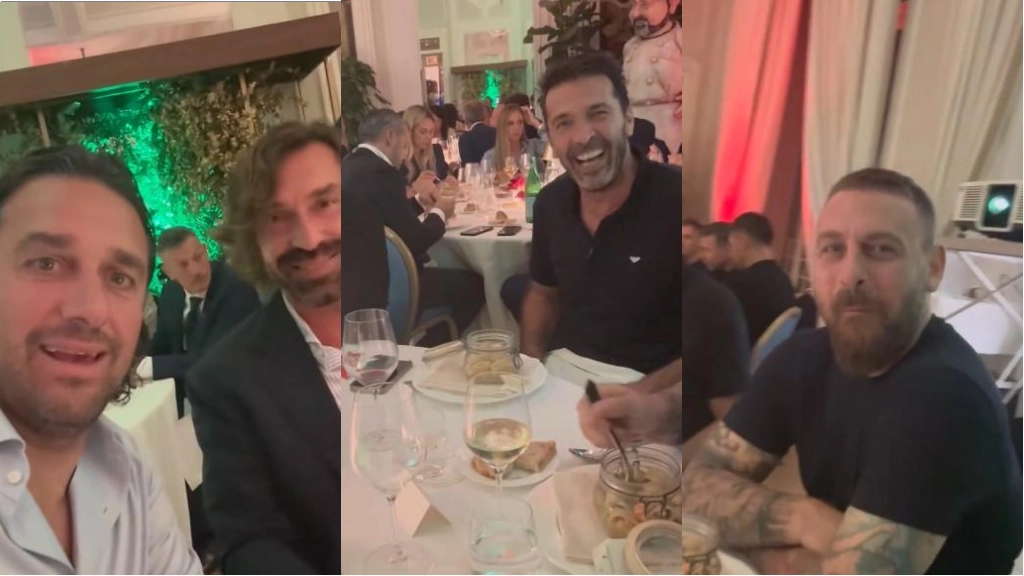 Luca Toni, Andrea Pirlo, Gigi Buffon e Daniele De Rossi