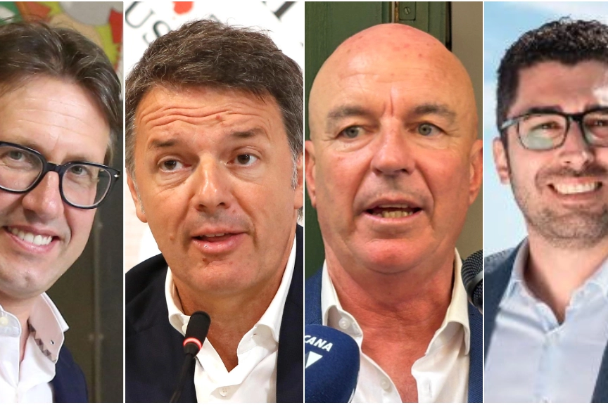 Da sinistra Nardella, Renzi, Salvetti e Buoncristiani