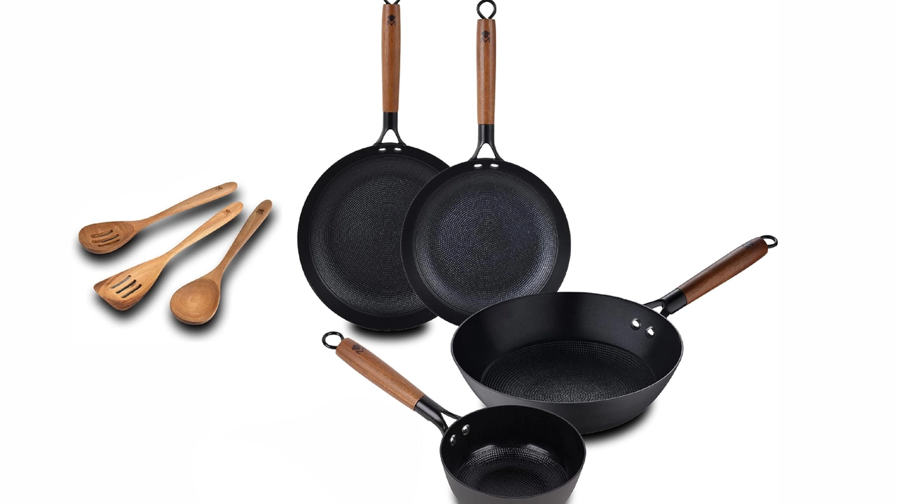 Kit da cucina con padelle, wok e altro ancora: sconto 63% su Amazon