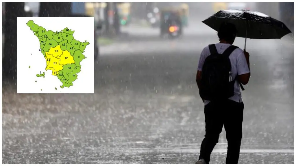 Allerta gialla in Toscana, ancora maltempo. Le zone interessate