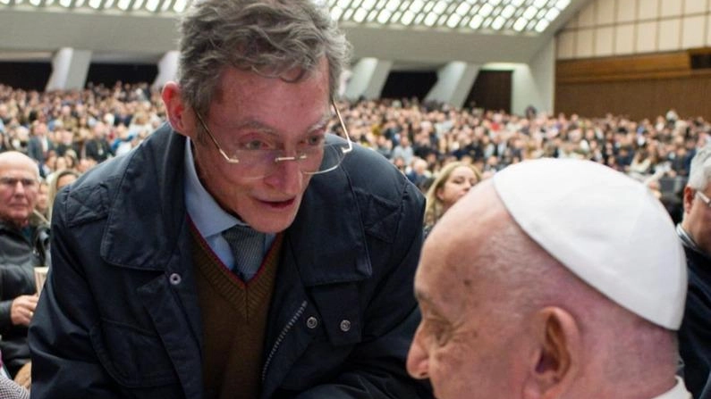 Andrea Benedetto con Papa Francesco (foto Vatican Media)