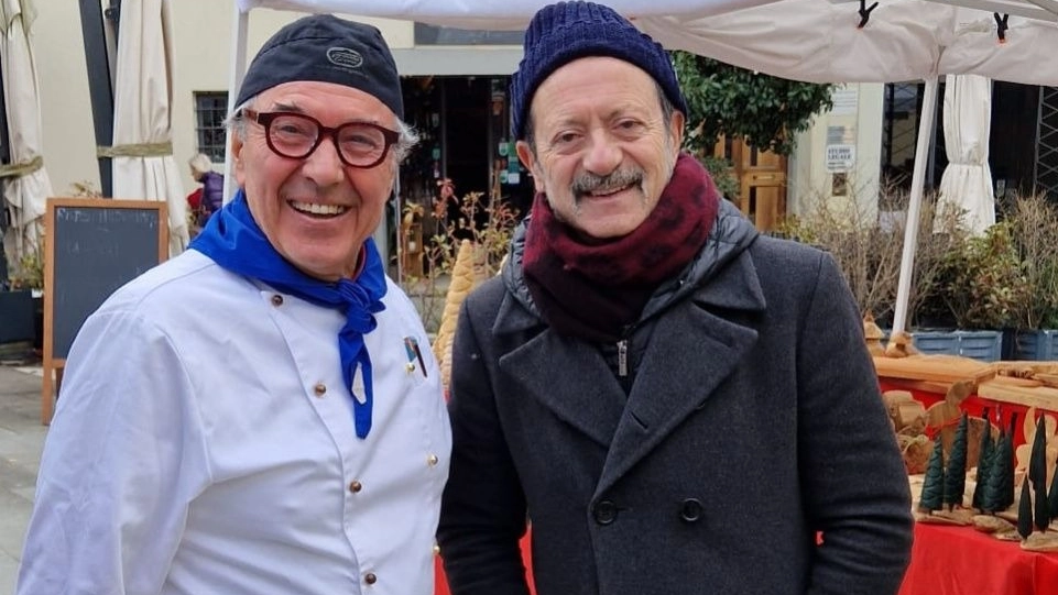 Rocco Papaleo visita la Fiera, poi a pranzo al Mivà di Più con Valentino Caldiero