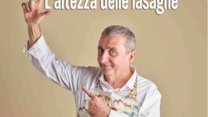 Vito in scena con L'altezza delle lasagne.