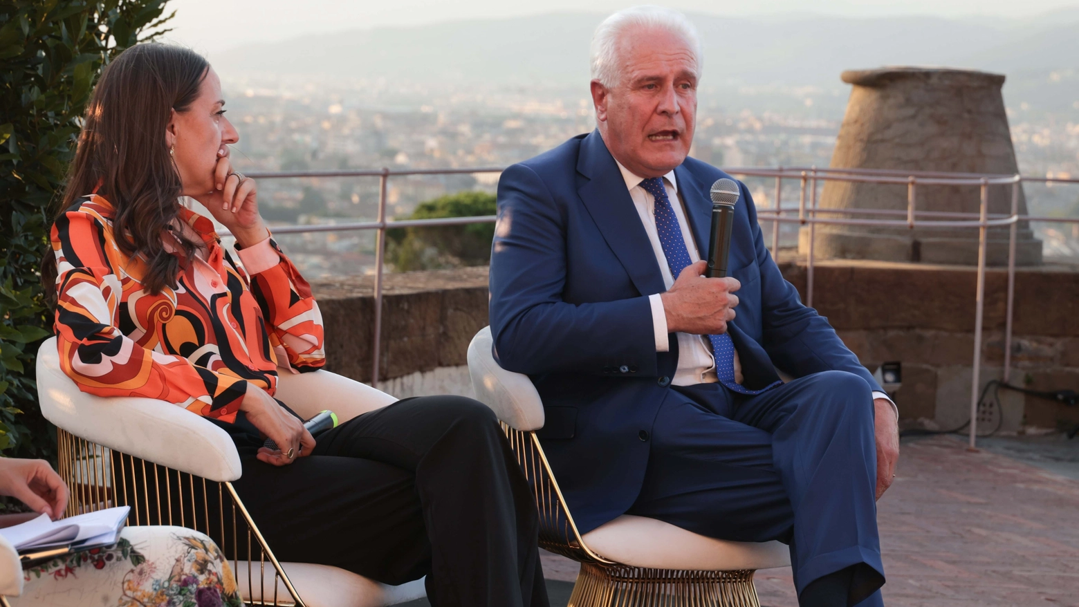 Sara Funaro, sindaca di Firenze, e Eugenio Giani, presidente della Regione Toscana (foto New Press Photo)