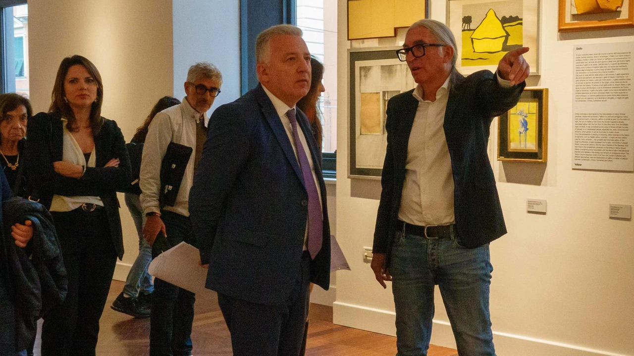 Ieri la visita in anteprima per la stampa ai nuovi allestimenti del museo insieme al curatore Gerhard Wolf, al sindaco Pierluigi Peracchini e al presidente di Fondazione Carispezia Andrea Corradino (nella foto sotto)