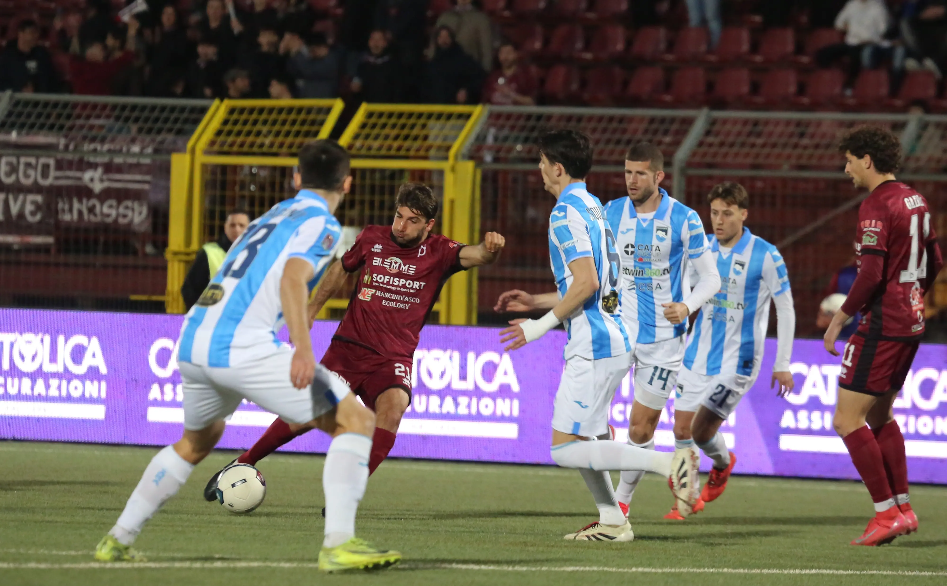 Pontedera-Pescara 0-3: Ferraris e Cangiano stendono i granata