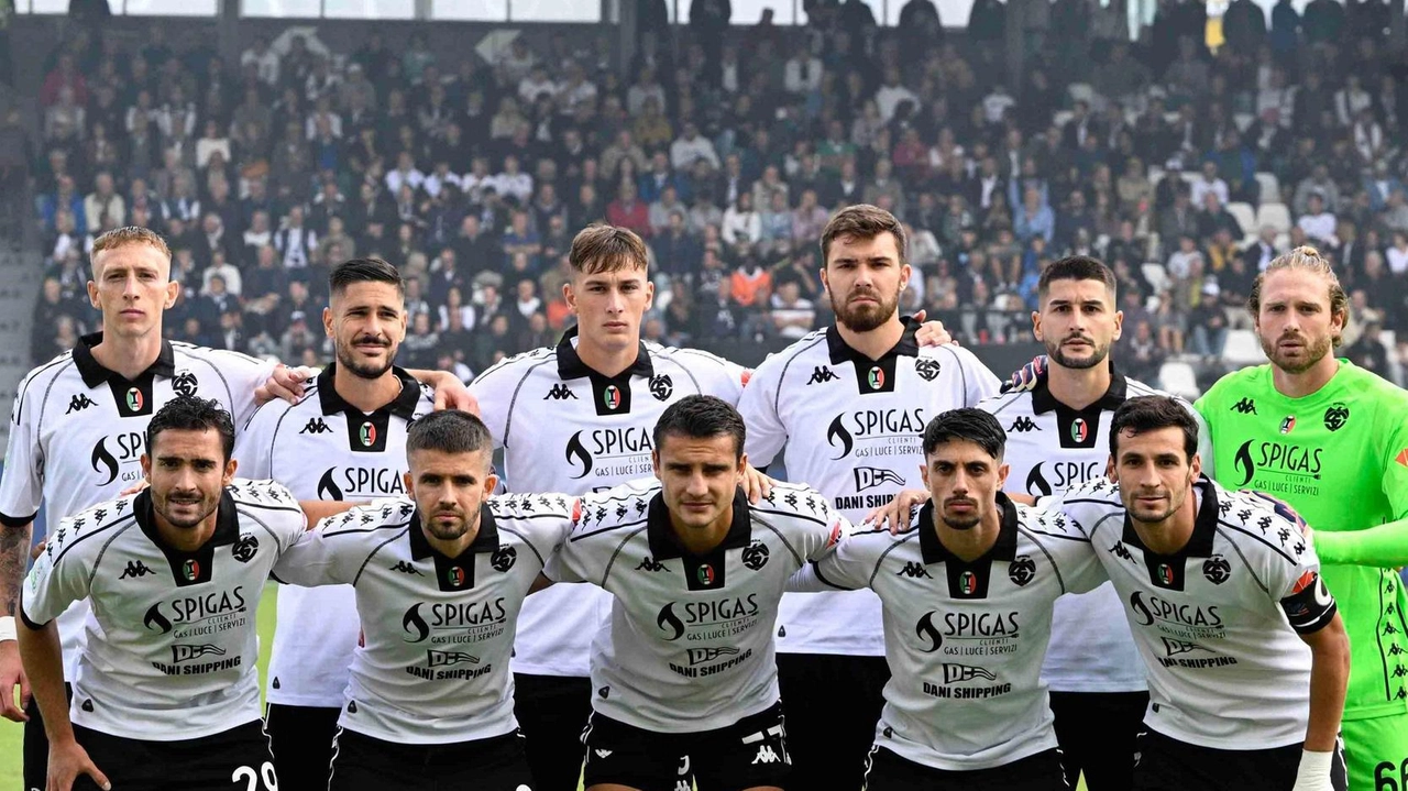 La formazione dello Spezia scesa in campo contro la Reggiana