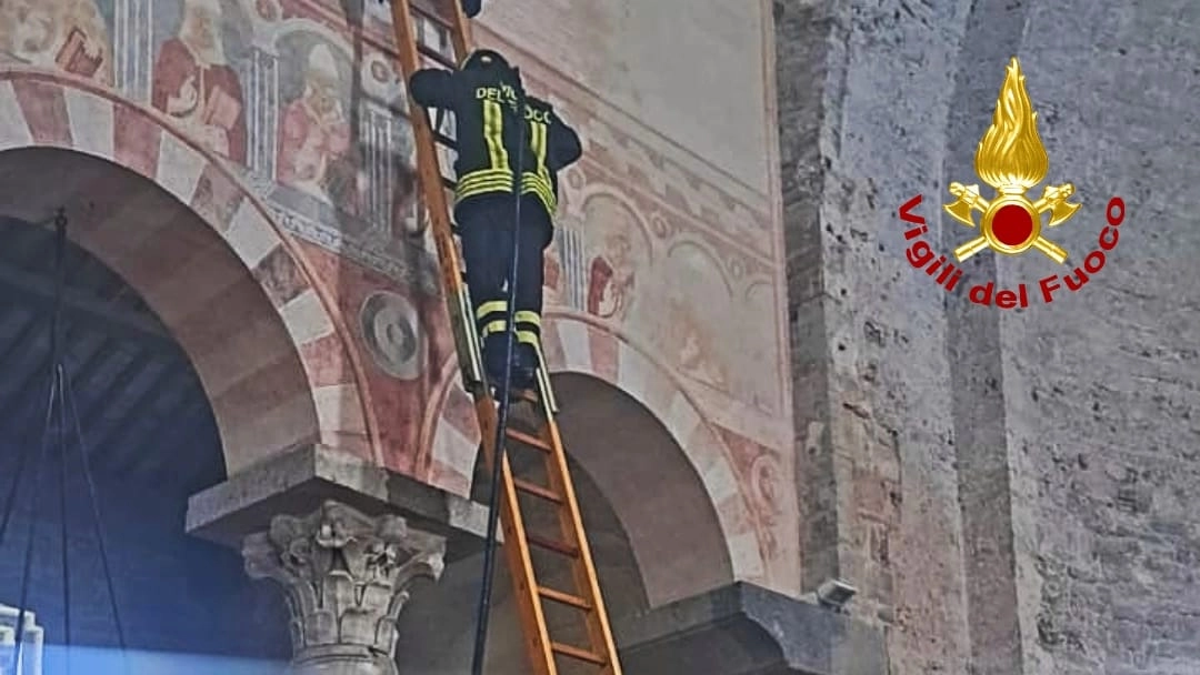 L'intervento dei vigili del fuoco a San Piero a Grado